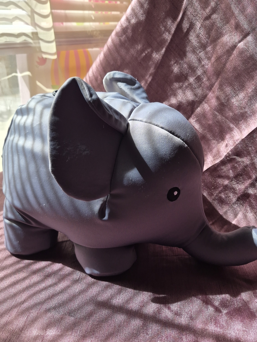 "Kikkerland Zip & Flip Elephant Travel Neck Pillow – 2-in-1 Plush Toy"